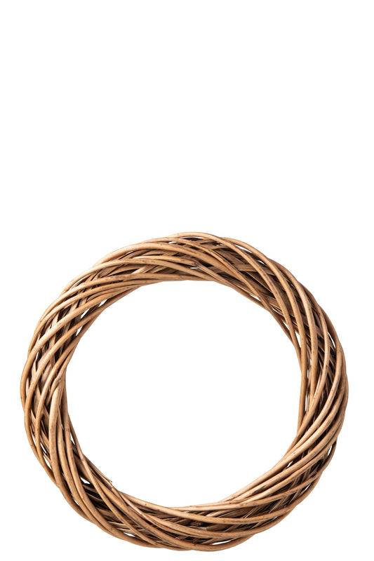 Wreath Wicker Natural/Rust Brown Large