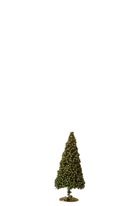 Tree Berries Synthetic Moss Green Extra Small