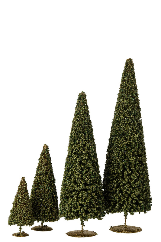 Tree Berries Synthetic Moss Green Large