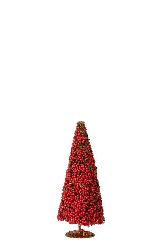 Tree Berries Synthetic Christmas Red Small