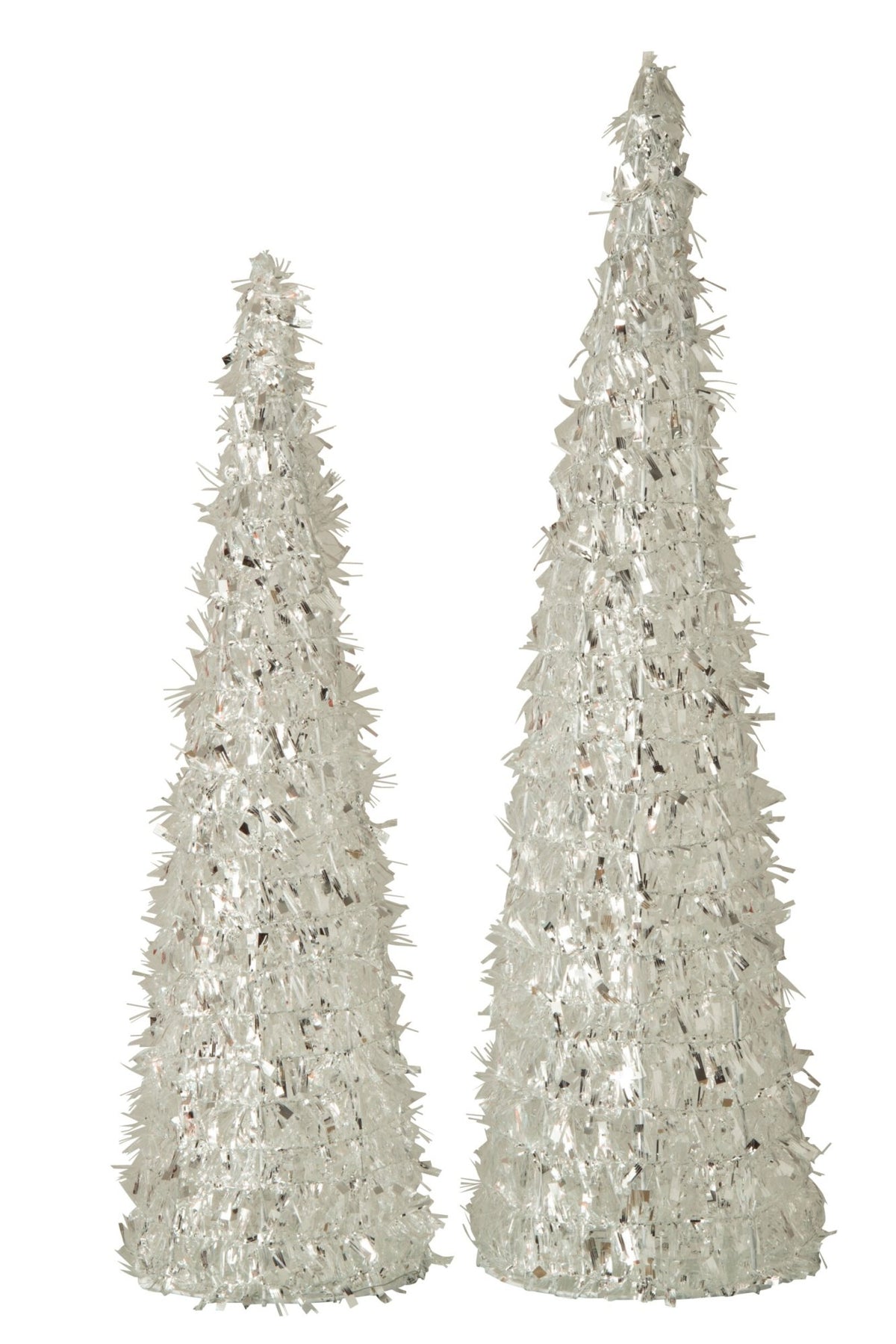 Cone Tinsel Polyester Silver Large