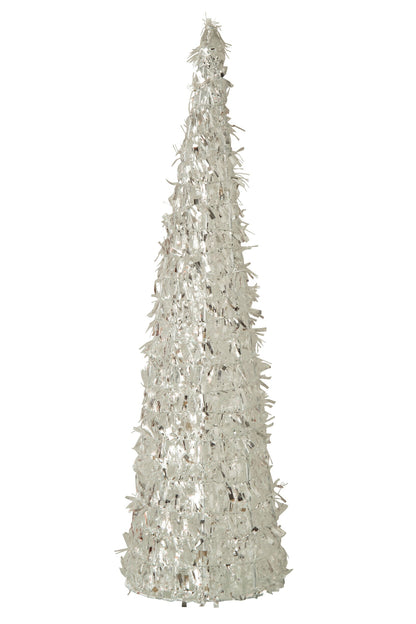 Cone Tinsel Polyester Silver Large