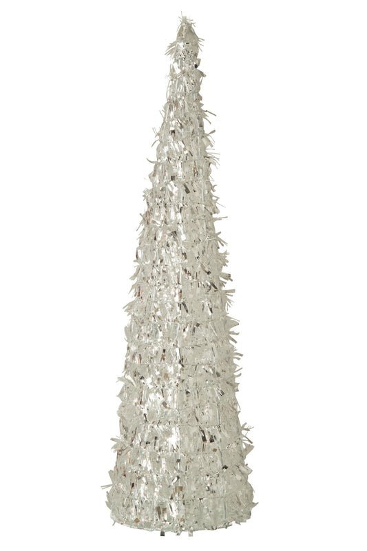 Cone Tinsel Polyester Silver Large