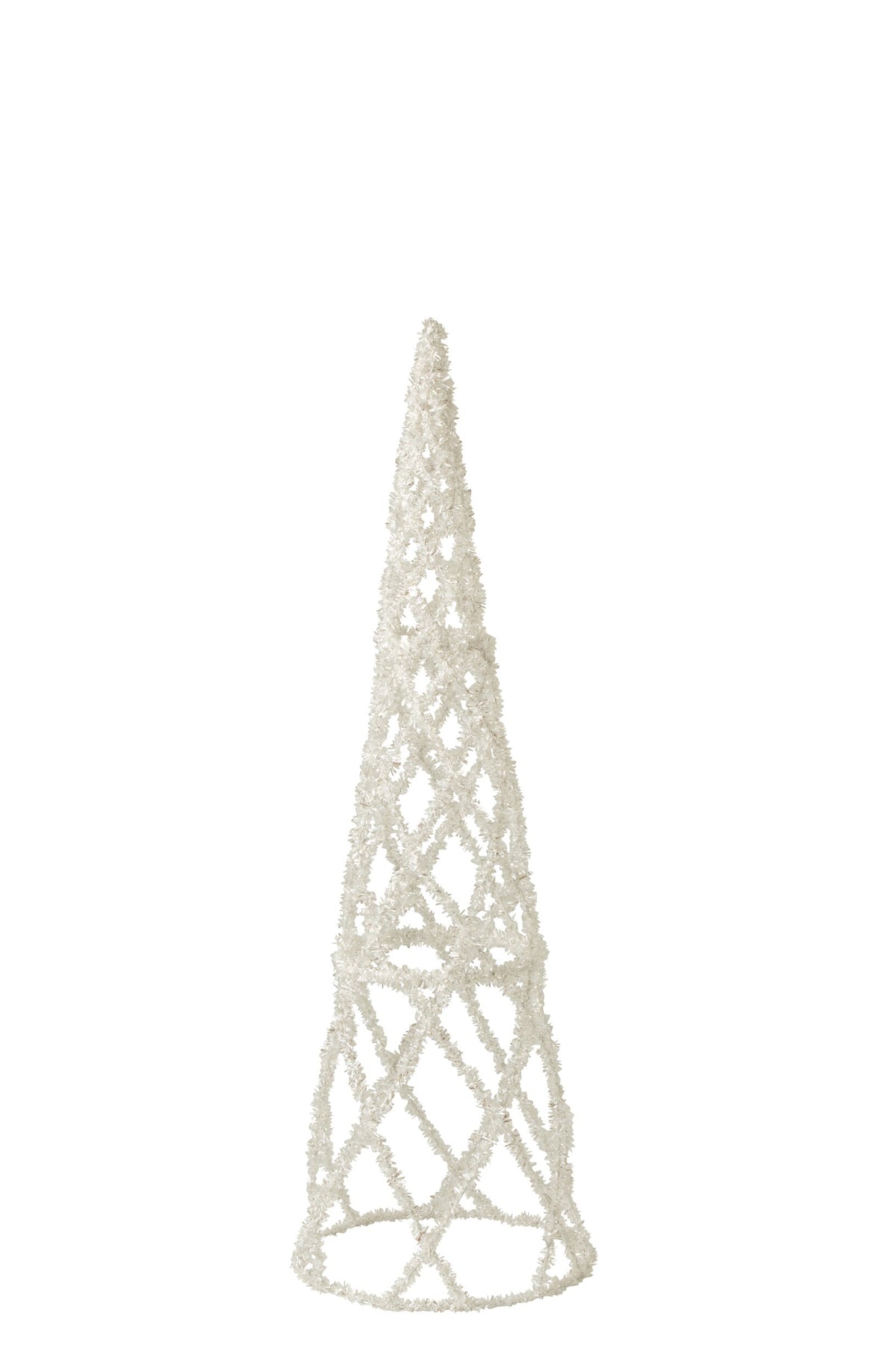 Cone Tinsel Iron White Small