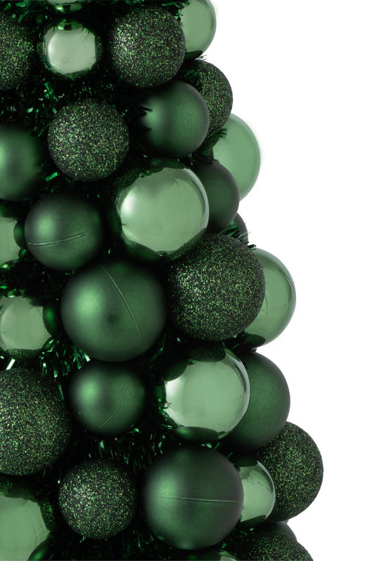 Cone Christmas Baubles Ps Emerald Green