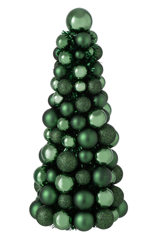 Cone Christmas Baubles Ps Emerald Green