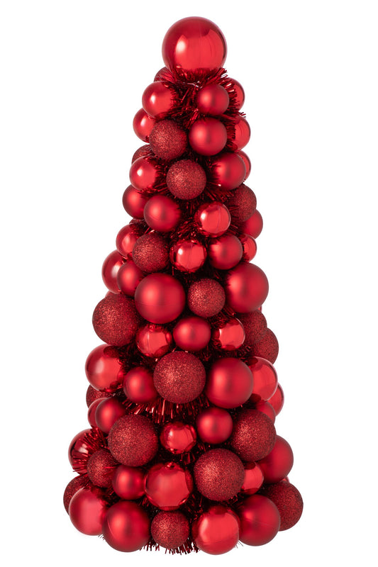 Cone Christmas Baubles Ps Christmas Red