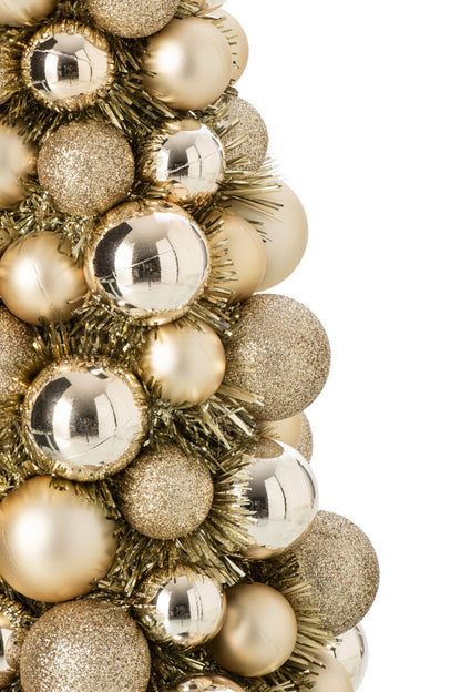 Cone Christmas Baubles Ps Champagne