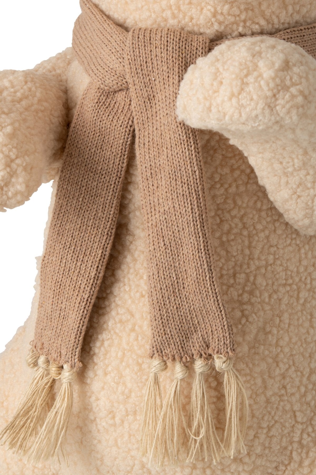 Bear Scarf + Hat Fabric Beige Large
