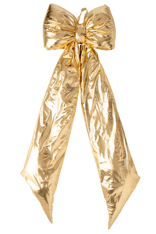 Hanger Bow Shiny Fabric Gold Extra Large