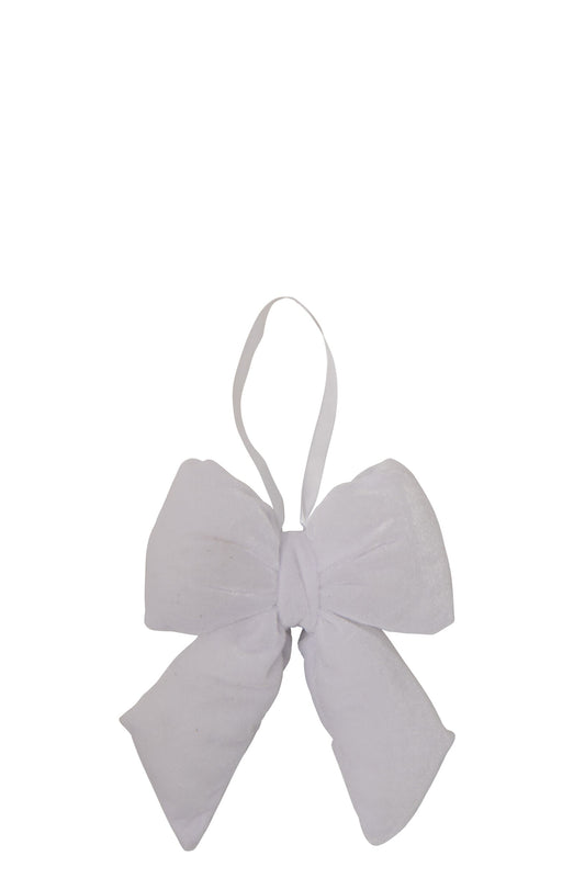 Hanger Bow Velvet White Small