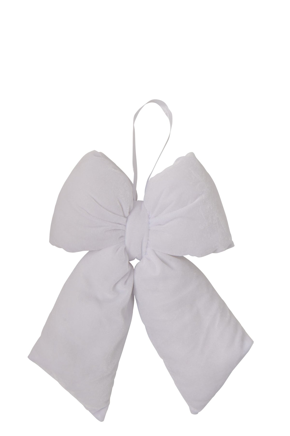 Hanger Bow Velvet White Medium