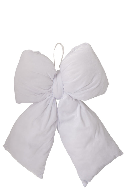 Hanger Bow Velvet White Large