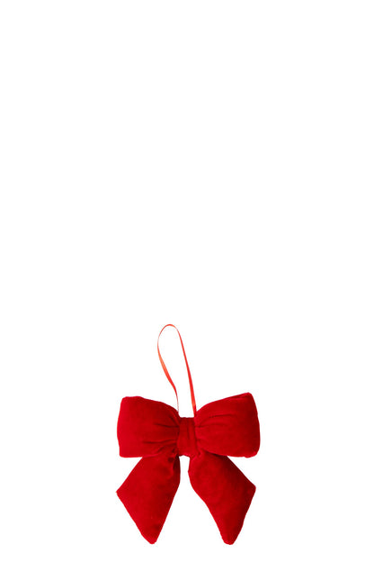 Hanger Bow Velvet Christmas Red Extra Small