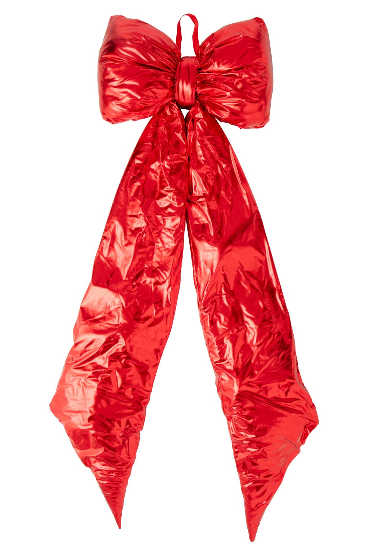 Hanger Bow Shiny Velvet Christmas Red Extra Large