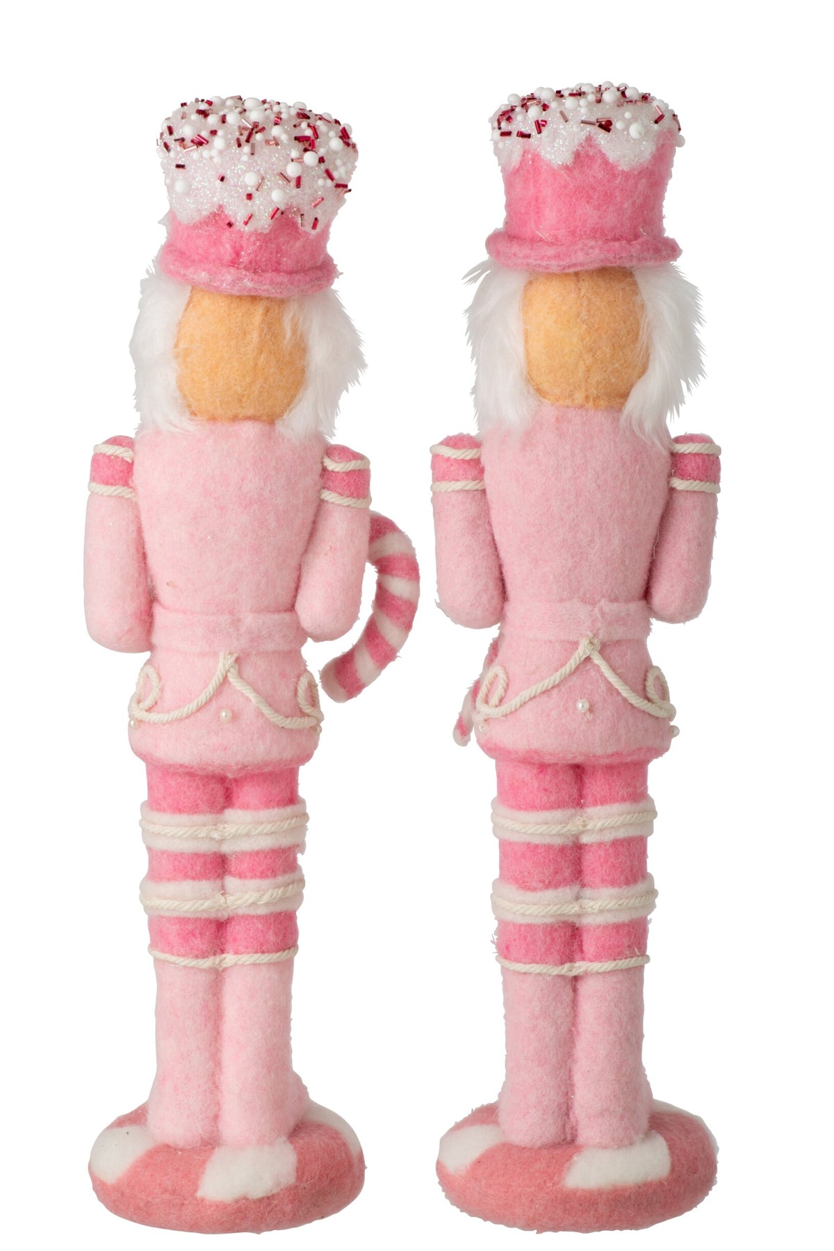 Nutcracker Wool Light Pink/White Assortment Of 2