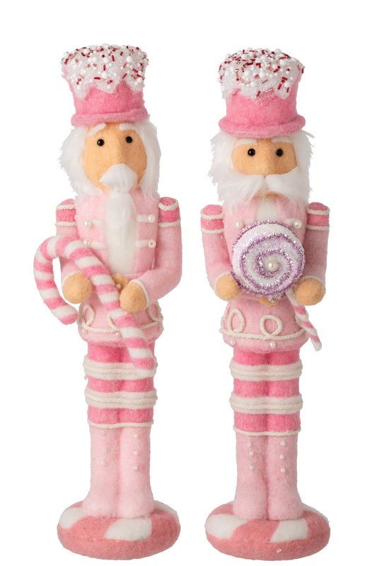 Nutcracker Wool Light Pink/White Assortment Of 2