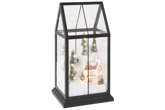 Christmas Village LED Glass/Synthetic Multi Small