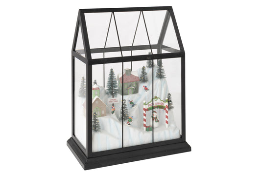 Christmas Village LED Glass/Synthetic Multi Medium