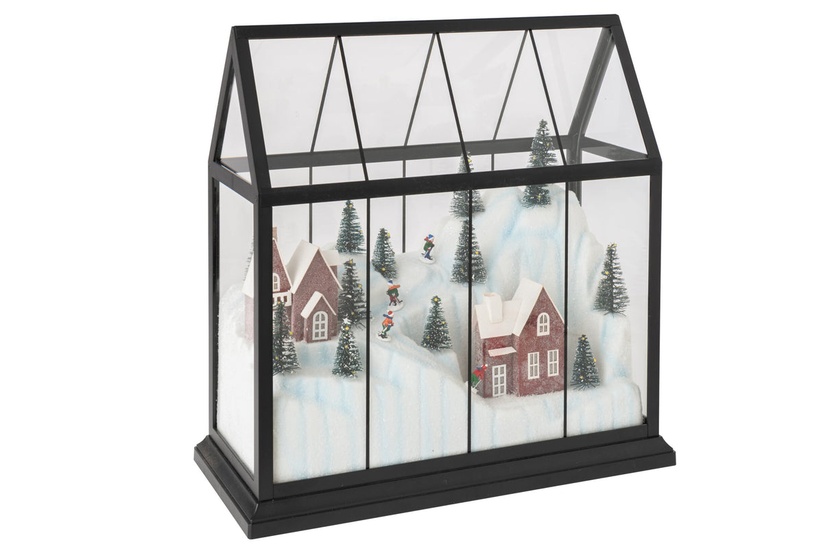 Christmas Village LED Glass/Synthetic Multi Large