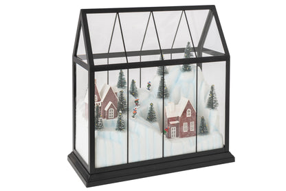 Christmas Village LED Glass/Synthetic Multi Large