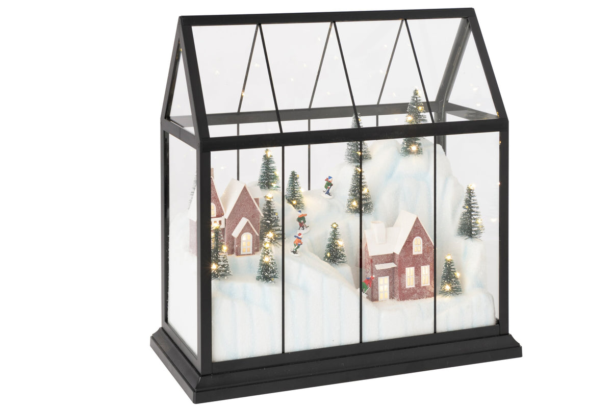 Christmas Village LED Glass/Synthetic Multi Large