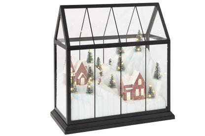 Christmas Village LED Glass/Synthetic Multi Large