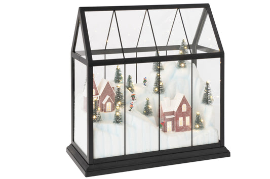 Christmas Village LED Glass/Synthetic Multi Large