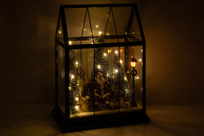 Santa Claus LED + Animals Glass/Synthetic Multi Medium