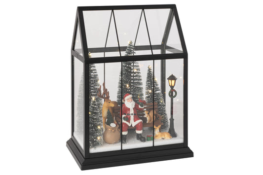 Santa Claus LED + Animals Glass/Synthetic Multi Medium