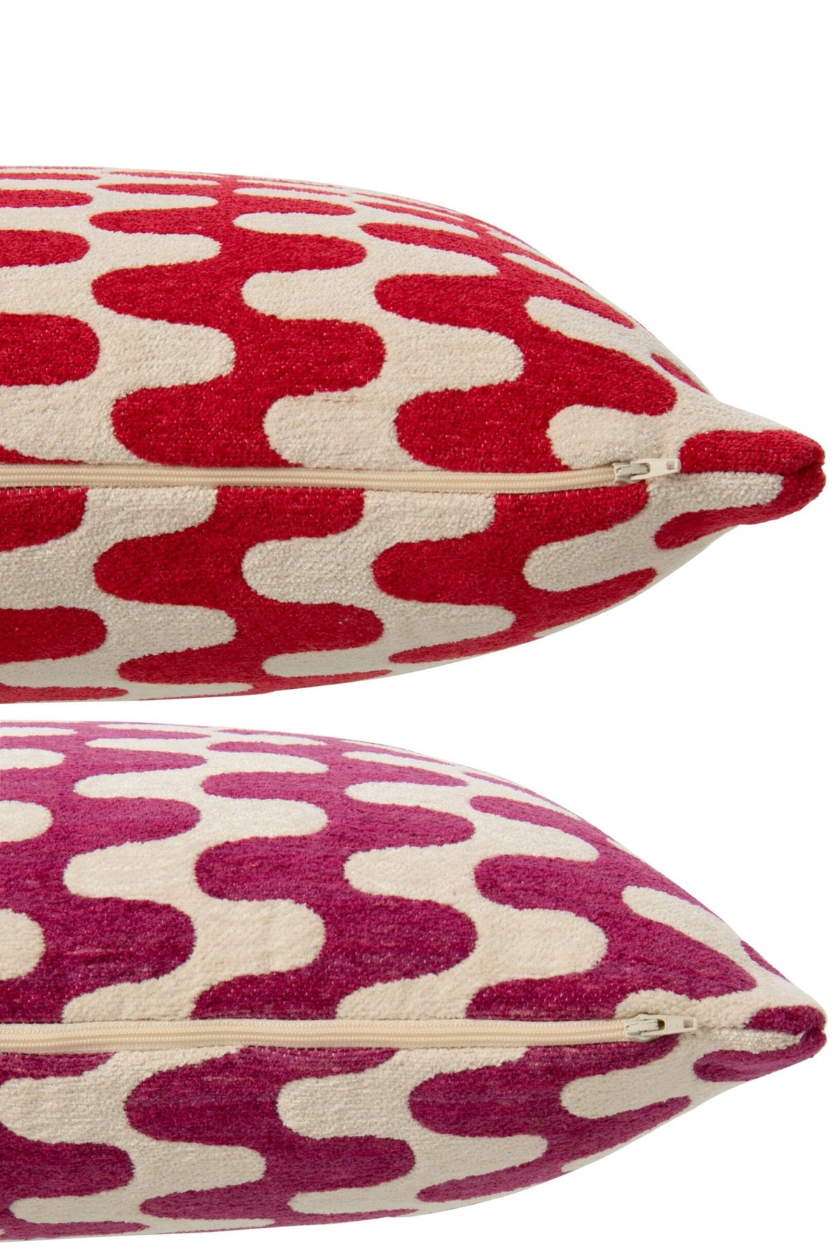 Cushion Waves Cotton Burgundy/Purple Assortment Of 2