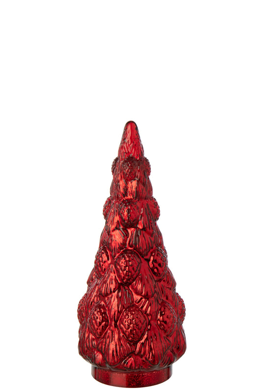 Tree Glass Christmas Red