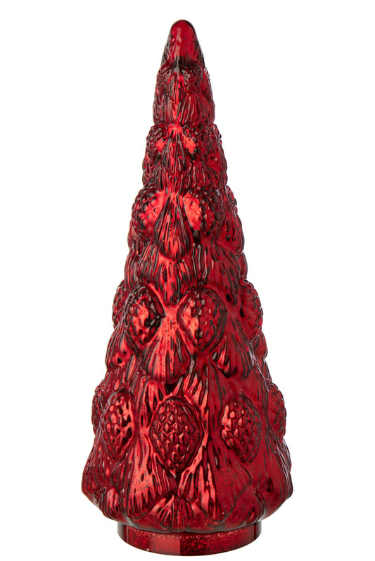 Tree Glass Christmas Red