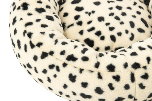 Cat Basket Dalmatian Pattern Polyester White/Black