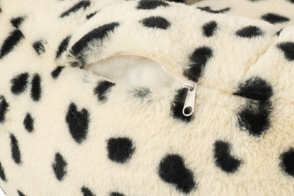 Cat Basket Dalmatian Pattern Polyester White/Black