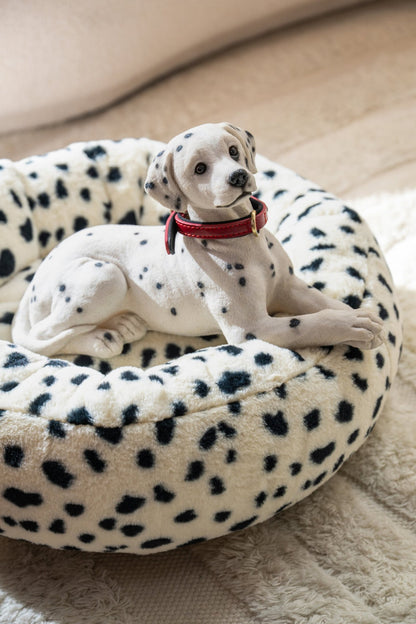 Cat Basket Dalmatian Pattern Polyester White/Black