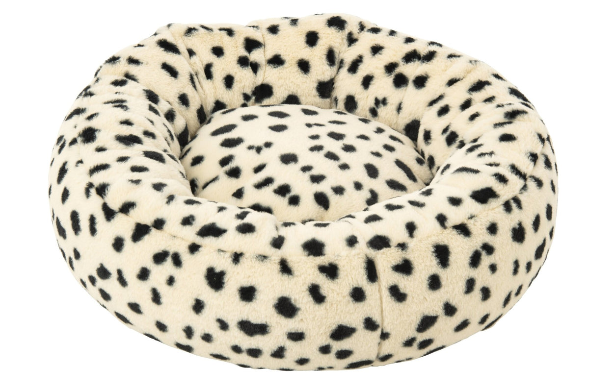 Cat Basket Dalmatian Pattern Polyester White/Black