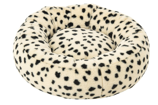 Cat Basket Dalmatian Pattern Polyester White/Black