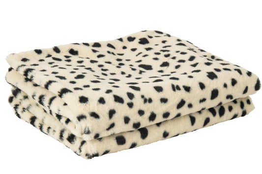 Blanket Dalmatian Pattern Polyester White/Black
