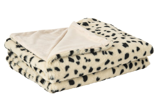 Blanket Dalmatian Pattern Polyester White/Black