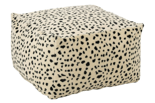 Pouffe Dalmatian Pattern Polyester White/Black