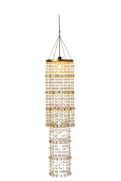 Beaded lampshade gold medium