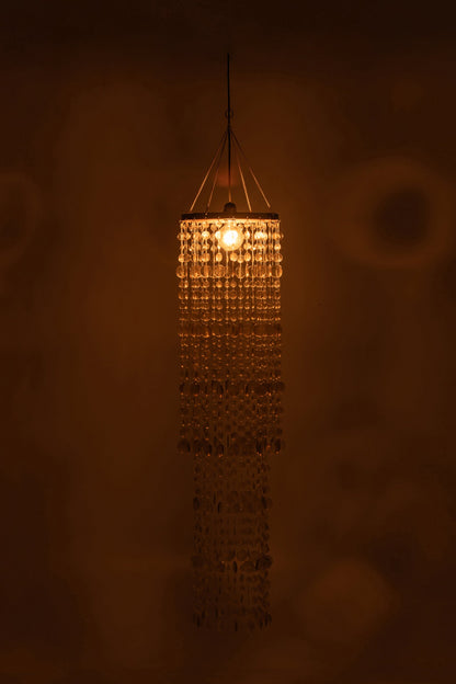 Beaded lampshade gold medium