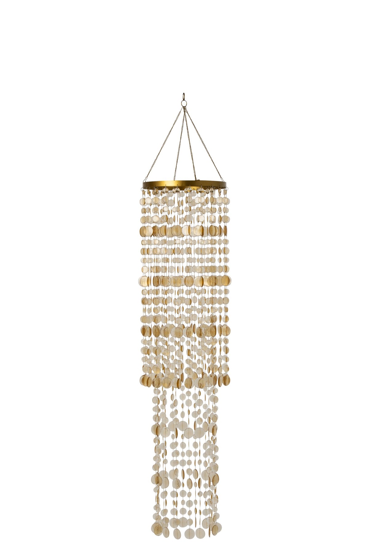 Beaded lampshade gold medium