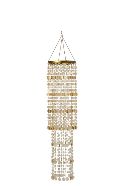 Beaded lampshade gold medium