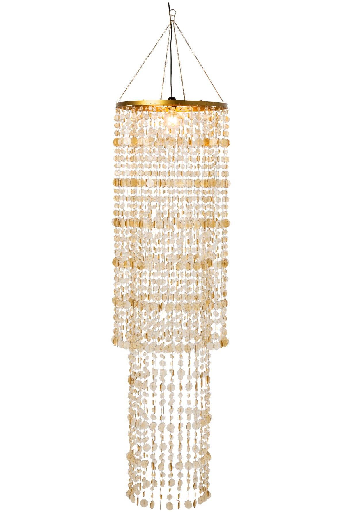 Large gold beaded lampshade