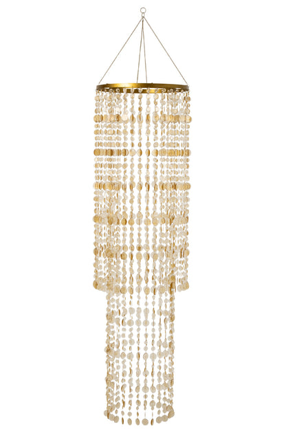 Large gold beaded lampshade