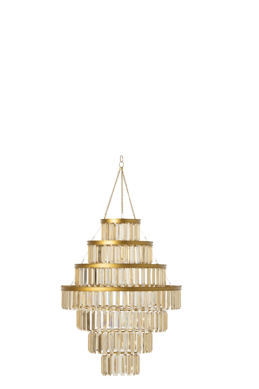 Lampenkap modern kroonluchter acryl goud klein
