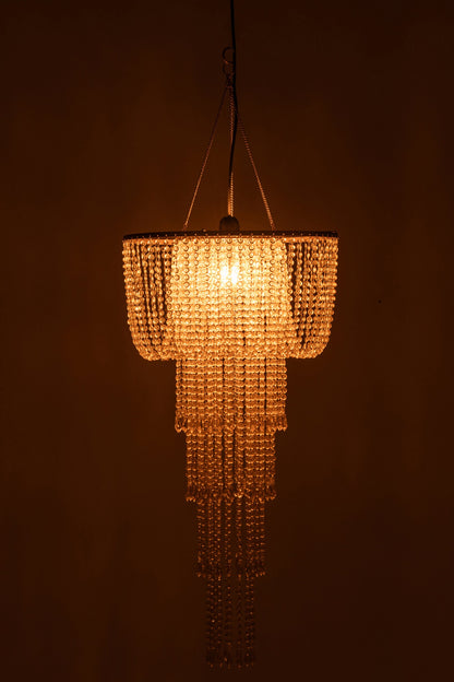 Small gold beaded chandelier lampshade