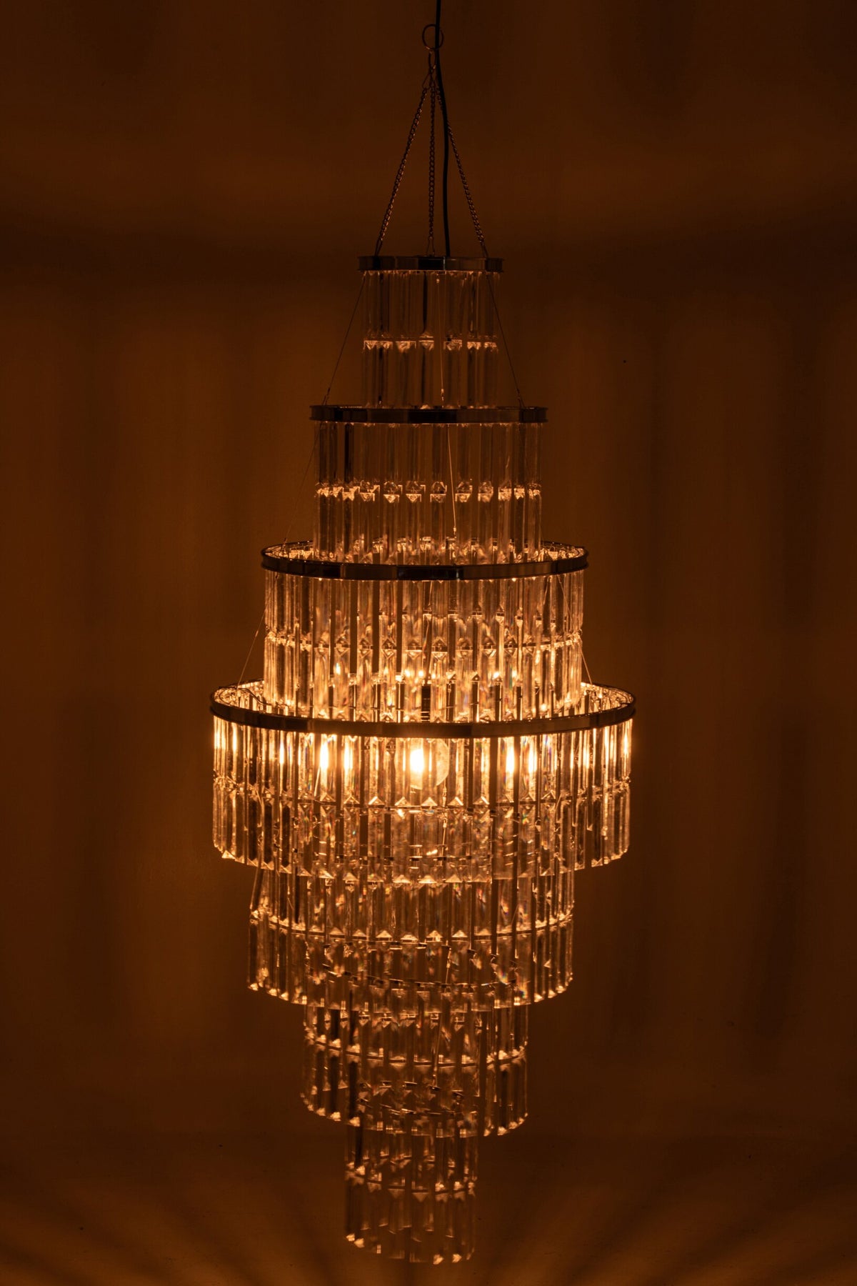 Modern large transparent acrylic chandelier lampshade